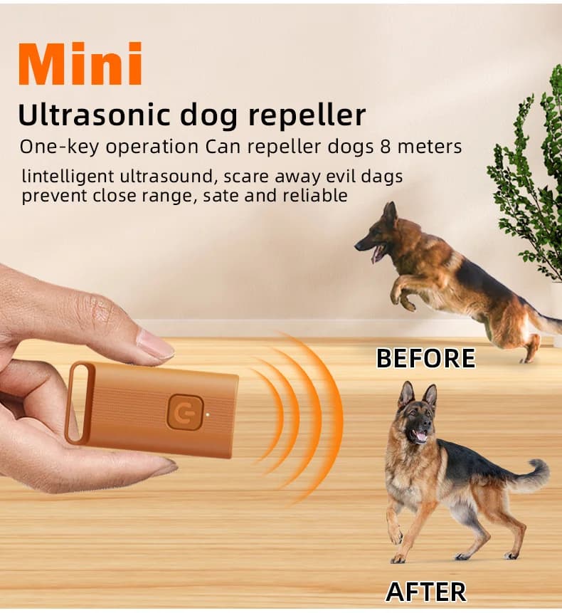 Mini Ultrasonic Dog Repeller Rechargeable Portable Dog Bark Deterrent DeviceTrainer Anti Barking Device with LED - 4