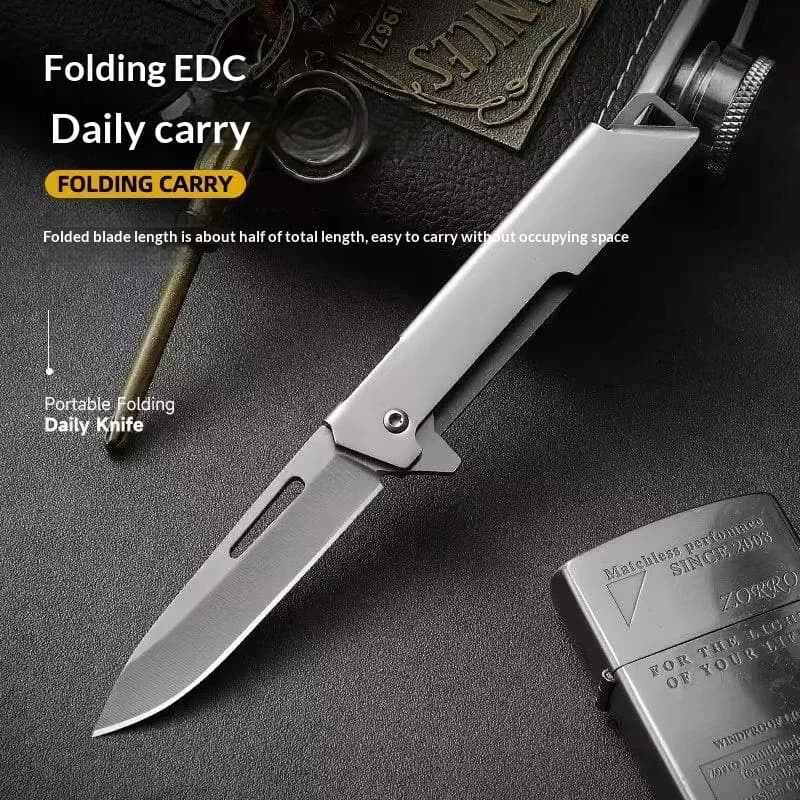 سكين طي متعدد الوظائف من الفولاذ الكامل، فتح سريع، سكين فاكهة حاد محمول، سكين جيب للاستخدام المنزلي - 3