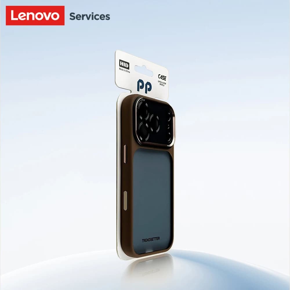 Lenovo Luxury Orange Shield Matte Transparent Phone Case For iPhone 16 17 Pro Max New Metal Buttons Skin Feel Shockproof Cover - 5