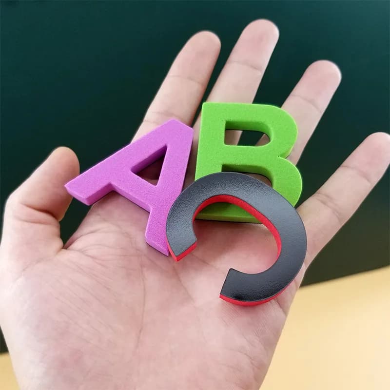 Magnetic Letters Numbers Alphabet ABC 123 Fridge Magnets Plastic Educational Preschool Learning Toy Set Uppercase Lowercase Math - 5