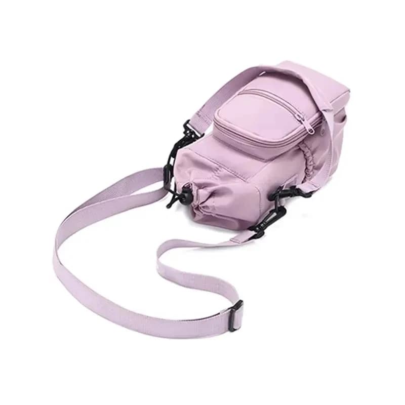 حقيبة زجاجات مياه محمولة مع حزام قابل للتعديل، أكواب حرارية معزولة، غطاء حماية، جيب للهاتف، مثالية للسفر والرياضة الخارجية - 4