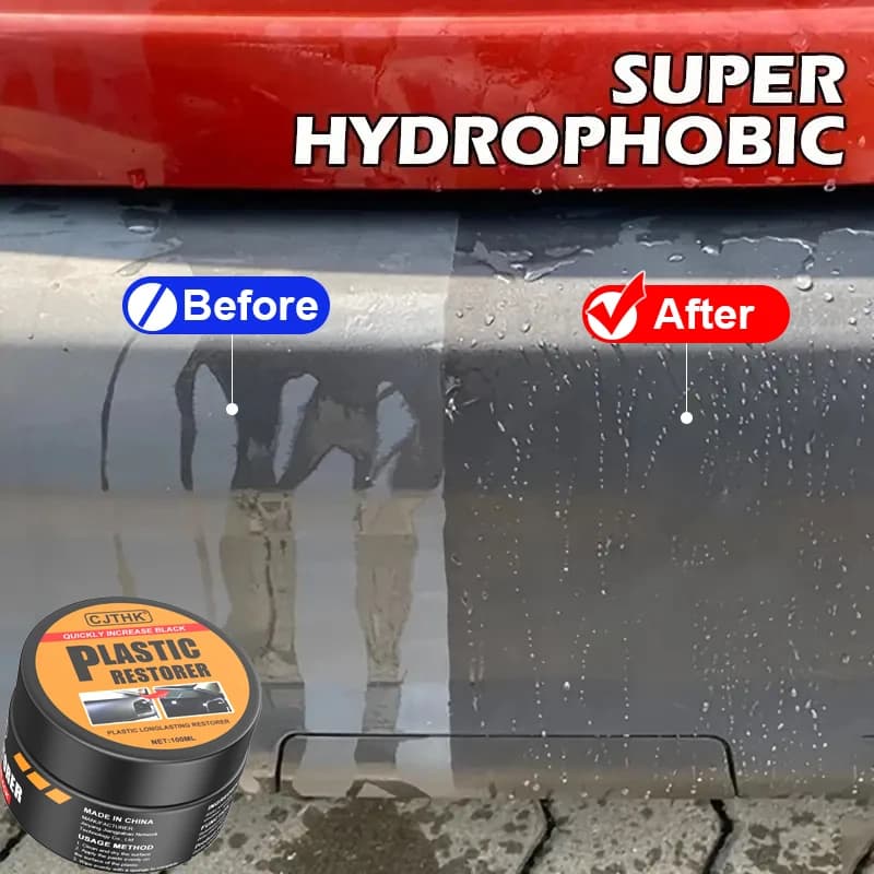 Car Plastic Restorer Crystal Clear Auto Interior Leather & Panel Renewal Wax Coating Agent Back To Black Gloss Car Wax Polish - 5