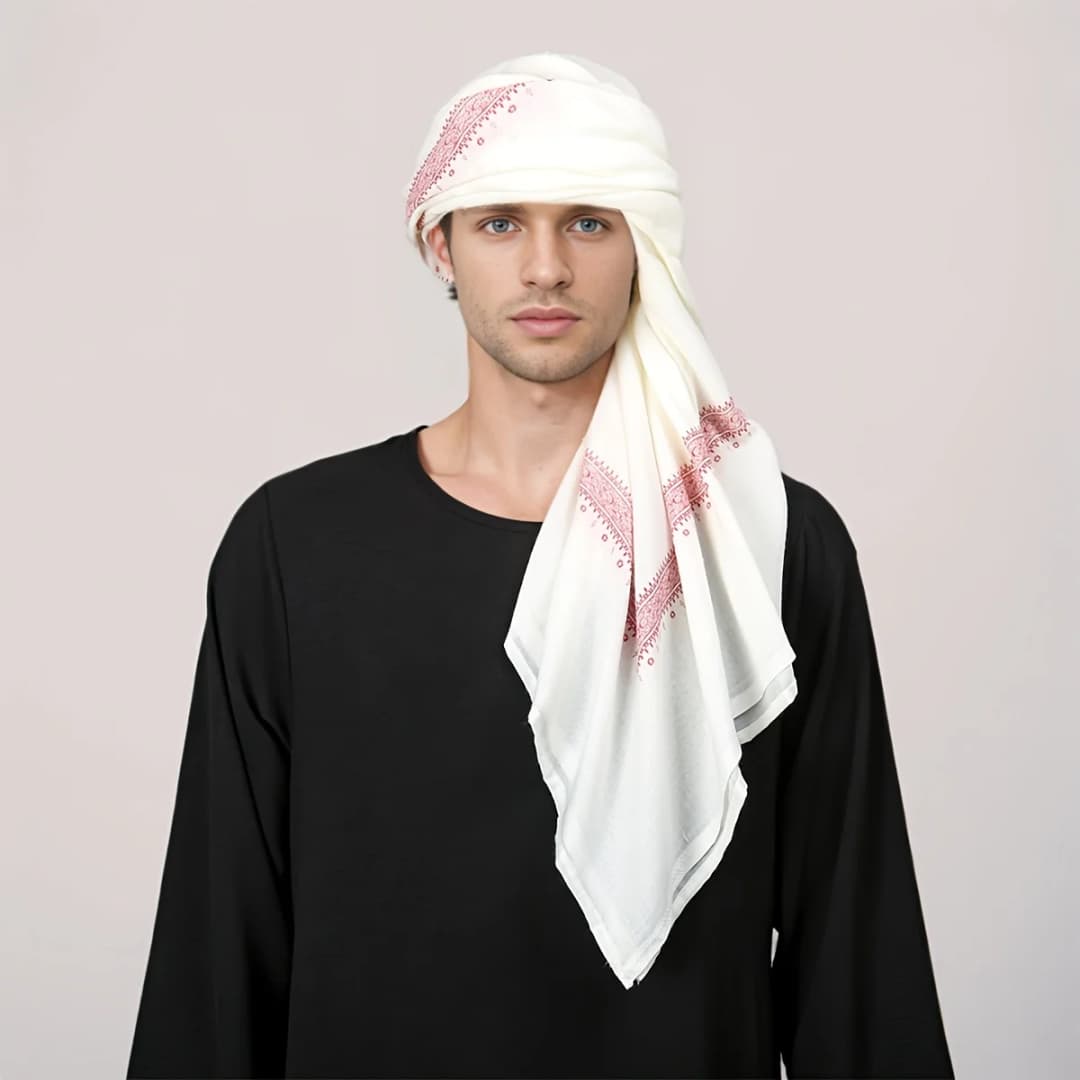 2025 Trendy Ethnic Prayer Scarf - Men's Fashion Polyester Stole for Ramadan and Religious Ceremonies - 2