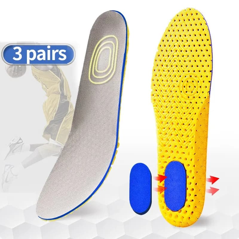3Pairs Memory Foam Orthopedic Insoles for Feet Shoe Sole Pad Mesh Deodorant Breathable Sneakers Running Cushion for Men Women - 5