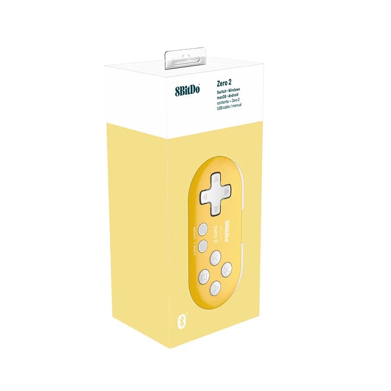 وحدة تحكم 8BitDo Zero 2 بلوتوث، وحدة تحكم ألعاب صغيرة لنينتندو سويتش كمبيوتر ويندوز أندرويد ماك أو إس. - 4