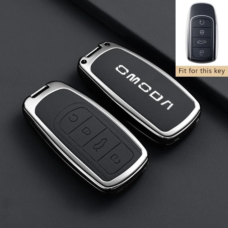 حافظة مفاتيح من سبائك الزنك لسيارة Chery Omoda C5 5 9 Phev Premium 2025 2026 إكسسوارات السيارات غطاء ريموت حامل غطاء سلسلة مفاتيح - 6