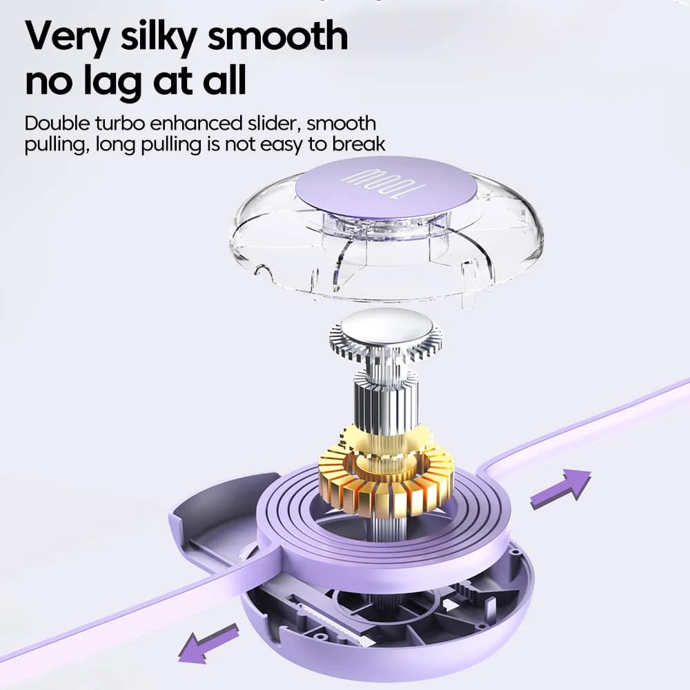 Retractable PD 100W Cable USB Type C to Type C Fast Charging USB C to USB C Cable for iphone 15 Huawei Tablet Laptop - 3