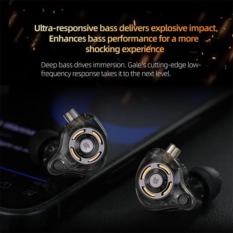 KZ Gale in Ear Earphone HIFI Bass Gaming Dynamic Headset 2PIN Detachable Cable - 5