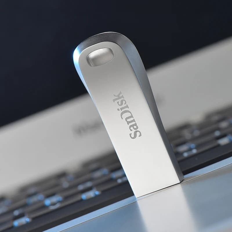 SanDisk أصلي 100% Ultra Luxe USB 3.2 فلاش درايف 32 جيجابايت 64 جيجابايت 128 جيجابايت 256 جيجابايت ذاكرة محمولة غطاء معدني كامل - 2