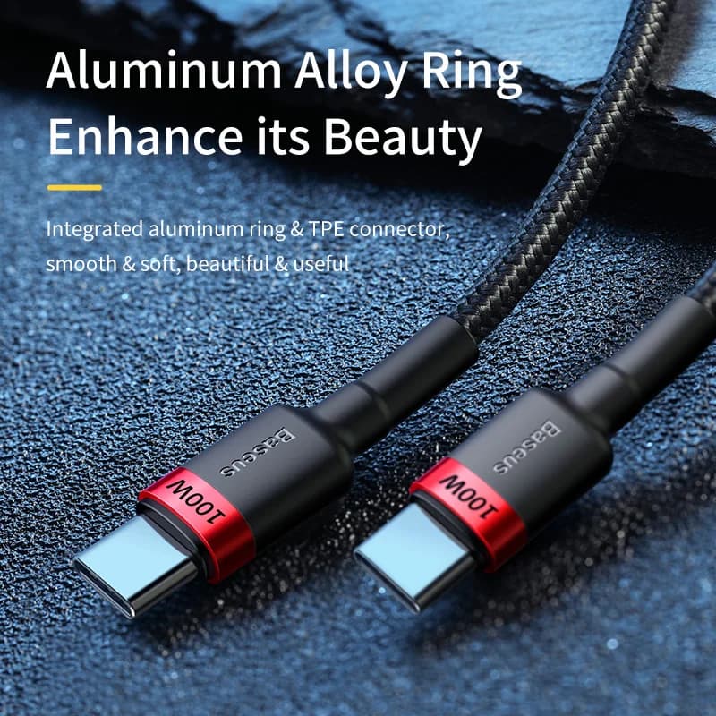 Baseus 100W/5A USB C To USB Type C Cable For iPhone 17 16 PD Fast Charging Charger Cord For Macbook Samsung Xiaomi Type-C Cable - 2