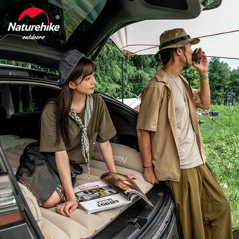 Naturehike Camping Car Air Mattress Car Rear Seat Folding Bed Sedan SUV Car Sleeper Bed In-Car Sleeping Mat Travel Mattress Pad - 6