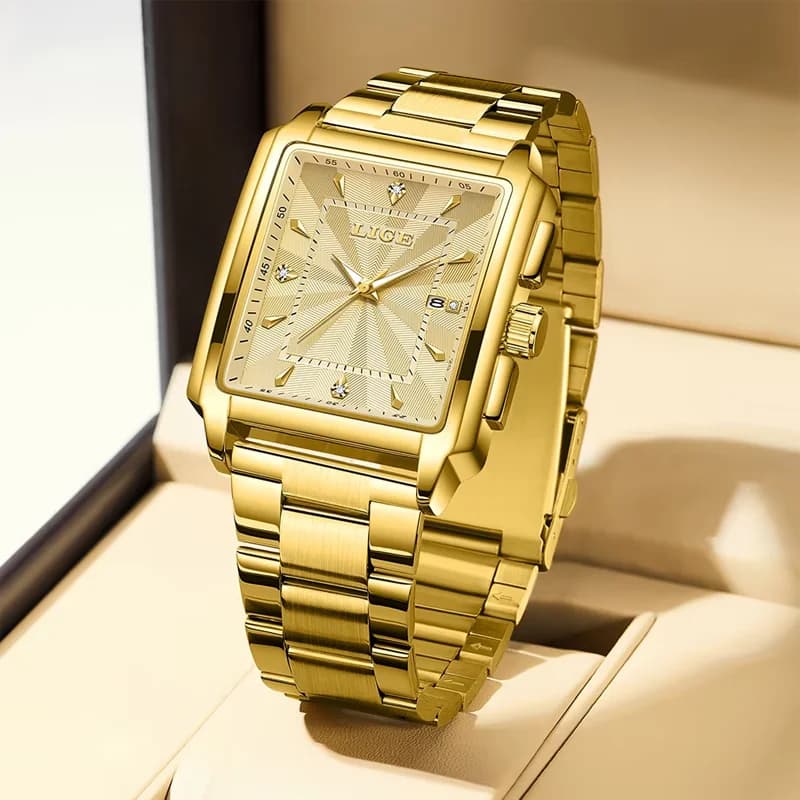 LIGE Men's Luxury Watches Waterproof Luminous Men Watch Sports Stainless Steel Quartz Wristwatch Man Business Clock Montre Homme - 2