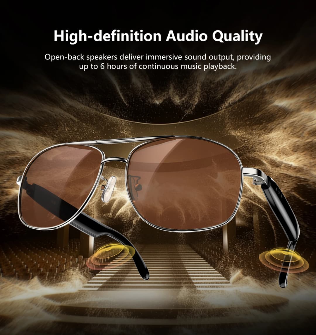Blackview 2026 New Smart Glasses D1 PRO Bluetooth 6.0 Bluetooth Call Voice,Music Player Sunglasses For Man/Women - 4