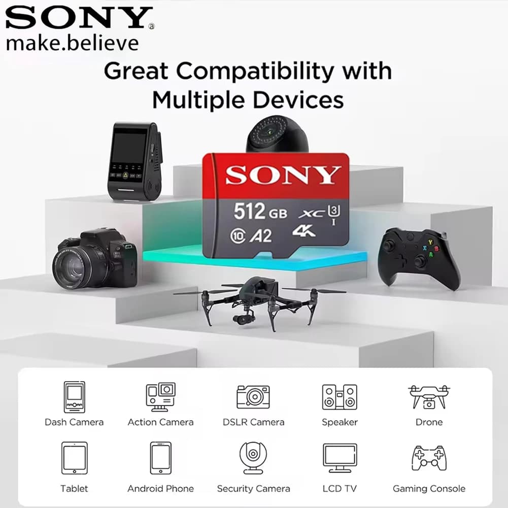 بطاقة ذاكرة SONY Ultra Micro TF SD، 1024/512/256/128 جيجا، سرعة عالية C10 U3 V30، للكاميرات والطائرات بدون طيار - 2