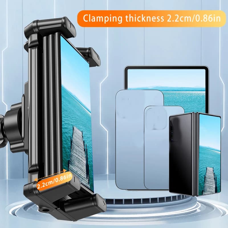 Tablet Holder Tripod Accessories for iPad Mobile Phone Universal Clip Fixer Portable Horizontal and Vertical Shooting - 4