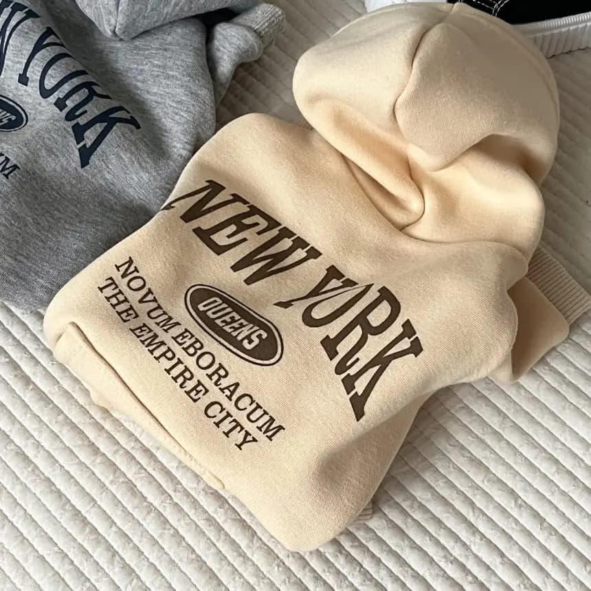 Warm Fleece-lined Hoodie for Pets Teddy Dogs And Cats Small Breed Puppies Casual Style Pet Clothing Raincoat Functionality - 2