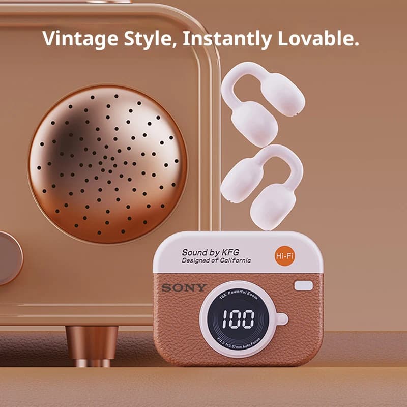 سماعات أذن لاسلكية مفتوحة من سوني هاي ريز مع مايكروفون ومشبك أذن بلوتوث 5.4 سماعات رياضية OWS بمظهر الكاميرا - 6