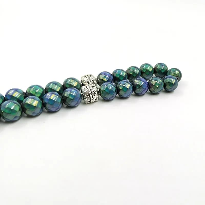 مسبحة صلاة تغير لون الهيماتيت الطبيعي ، هدية إسلامية ، مسبحة إسلامية ، مسبحة 33 - 2