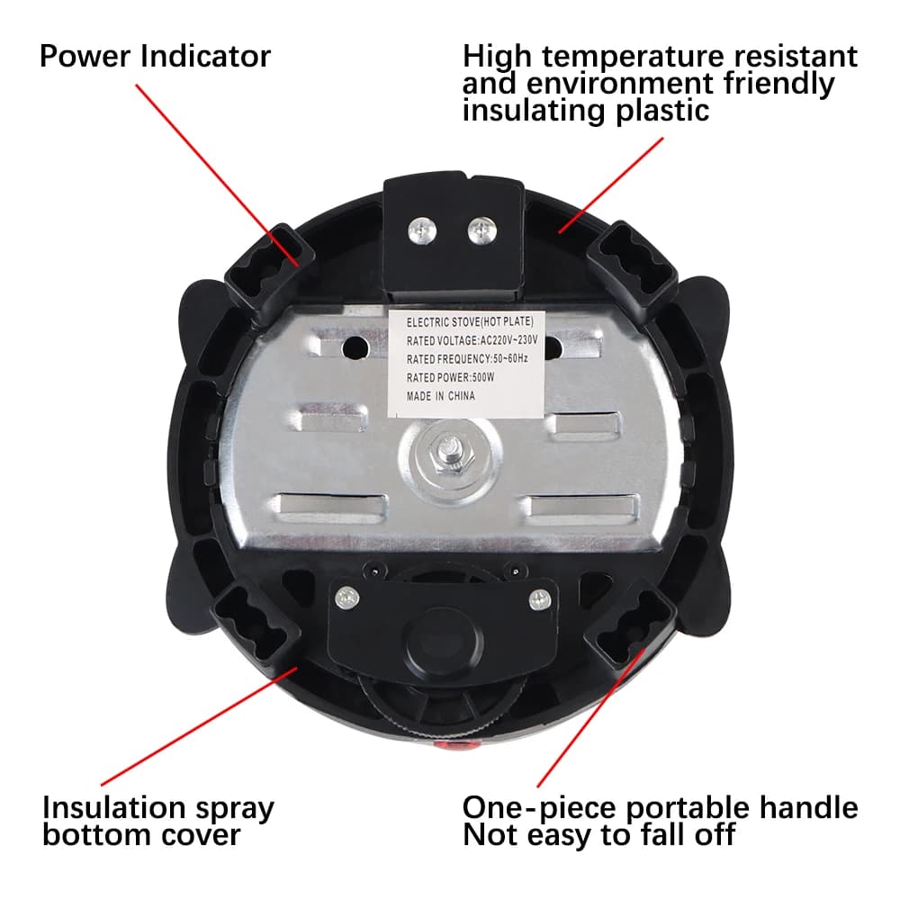 الحليب المياه القهوة فرن التدفئة متعددة الوظائف سخان كهربائي صغير موقد طباخ ساخن لوحة 500 واط 220 فولت أجهزة المطبخ الاتحاد الأوروبي التوصيل - 4