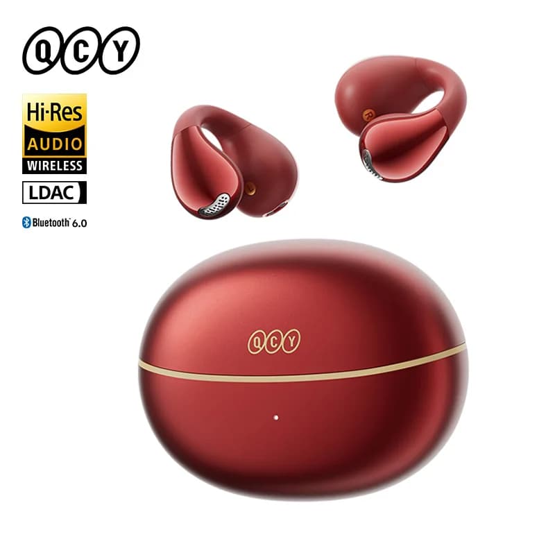 سماعات أذن QCY Crossky C30S قابلة للربط لاسلكية عالي الدقة LDAC بلوتوث 6.0 سماعات رأس بمحرك مغناطيسي مزدوج 40 ساعة سماعات رياضية