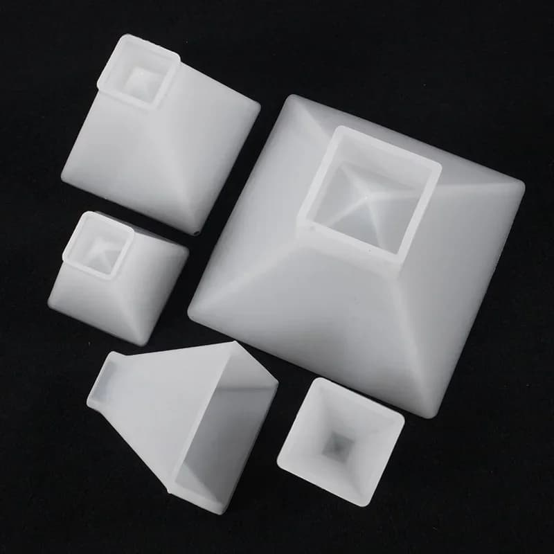 3D Pyramid Silicone Mold For DIY Crystal UV Epoxy Cubic Triangular Cone Home Decoration Arts and Crafts For Resin Model - 3