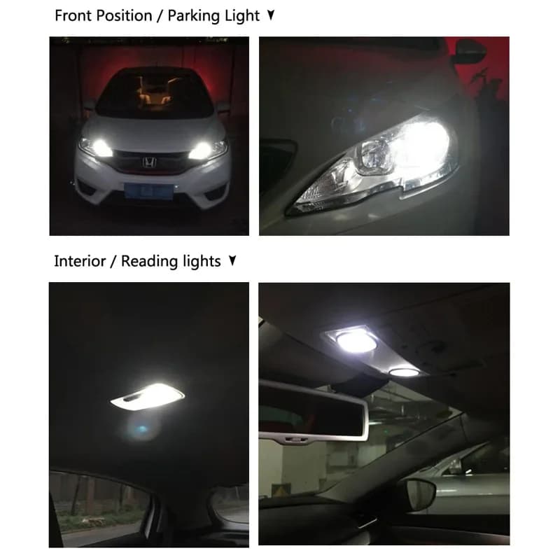 Philips Ultinon LED T10 W5W 194 12961WLED 6000K Cool White Car Turn Signal Lamps Interior Light Door Read Plate Bulbs 12961ULWX2 - 5