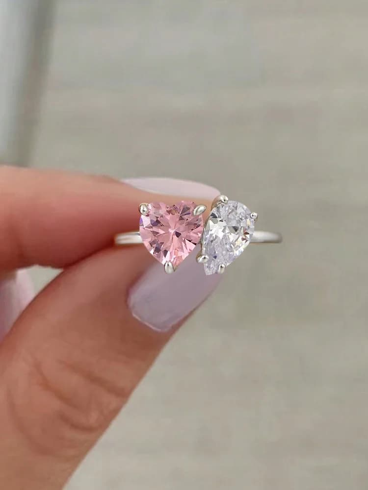 925 Sterling Silver Simplicity Classic Zircon Water Drop Ring For Women Engagement Wedding Luxury High Quality Fine Jewelry - 6