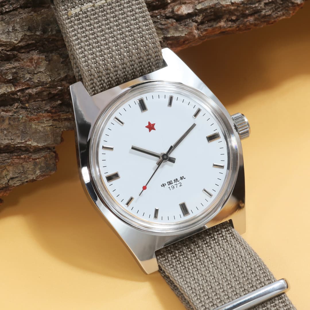 ساعة رجال 7120 يدوية الملء، مقاس 36 ملم، فولاذ مقاوم للصدأ، مقاومة للماء، تصميم ريترو (مناسبة للدروب شيبينج) - 2