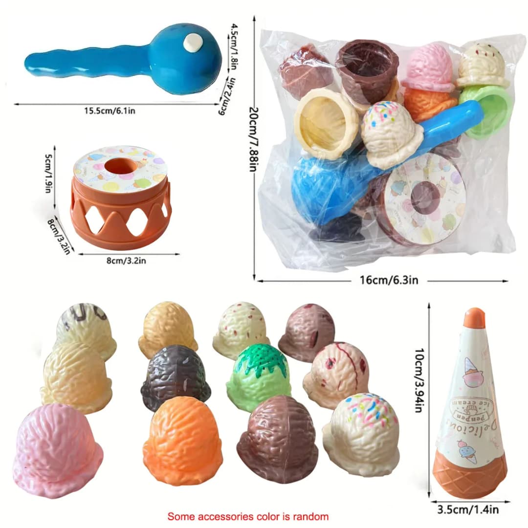 لعبة مطبخ محاكاة طعام للأطفال، آيس كريم، ألعاب تظاهرية، تعليمية، هدايا - 3