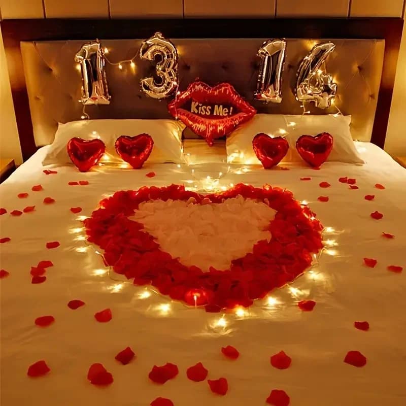 5000/100Pcs Artificial Fake Rose Petals Colorful Simulation Silk Rose Petal For Valentines Day Wedding Party Romantic Decoration - 5