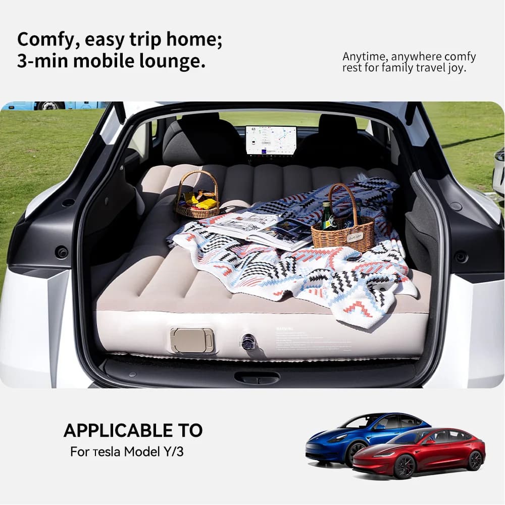 YZ For Tesla Model Y Juniper 2021-2026 Mattress  Automobile Self-Inflating Mattress Travel Mattress Inflatable Camping Mattress - 2