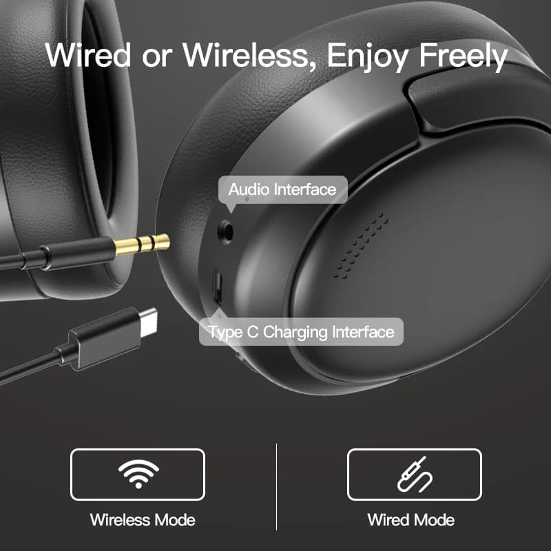 2026 Sony NC Wireless Headphones Bluetooth 6.0 Noise Canceling 45dB Over Ear Headset Spatial Audio Earphone 80H Time 2026 - 5