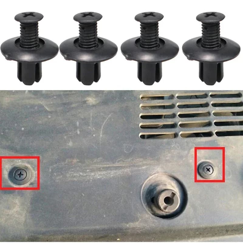 8mm Plastic Rivets Fasteners Screw Car Bumper Fender Black Rivet Car Fastener Clips for Toyota Focus Kia Nissan Yamaha - 2