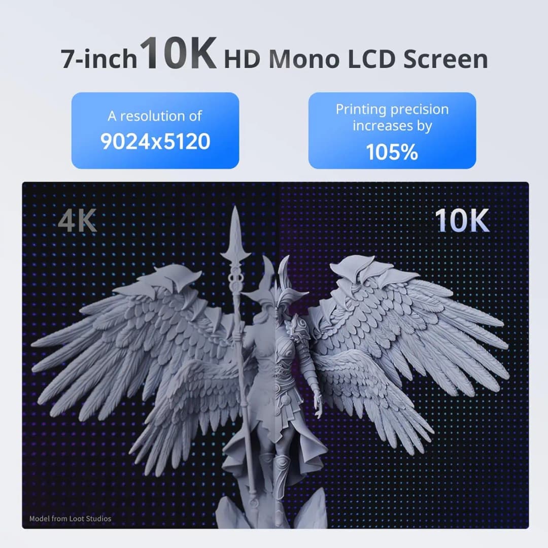 طابعة ثلاثية الأبعاد ANYCUBIC Photon Mono 4 بشاشة LCD راتينج 7 بوصة، دقة 10K، حجم طباعة 153.4*87*165 مم، مناسبة لألعاب الأطفال والنماذج اليدوية - 2