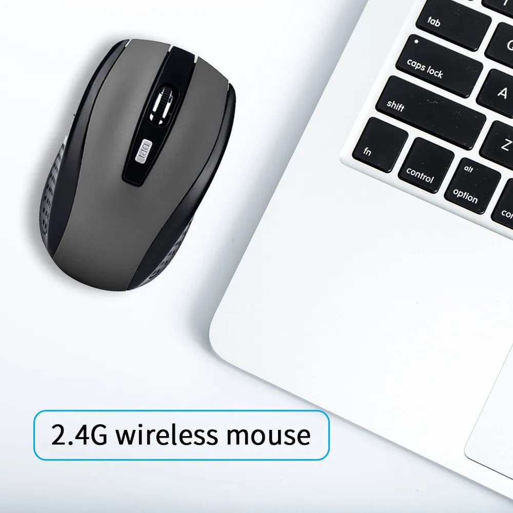 ماوس لاسلكي 2.4 جيجاهرتز، ماوس ألعاب 6D بصري، نحيف وصغير متوافق مع MacBook والكمبيوتر المحمول - 4