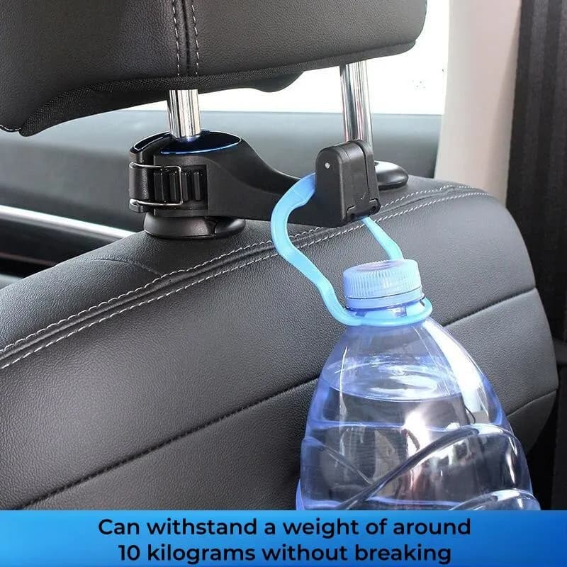 Multi-functional 2 In 1 Car Hook Hidden Multifunctional Rear Headrest Hook Car Rear Phone Holder Lock Type Mobile Phone Holder - 4