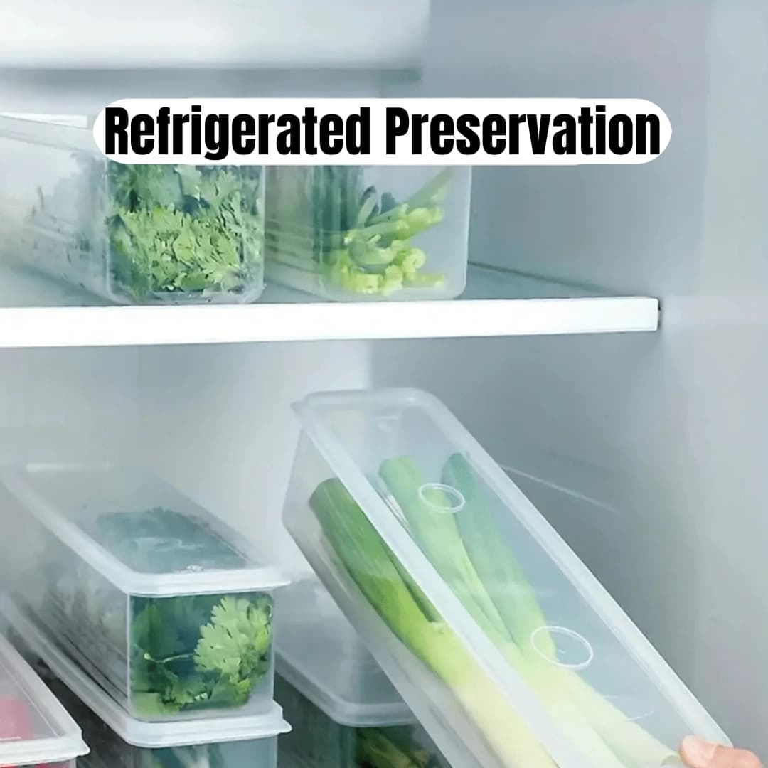 1/2/4Pcs Refrigerator Storage Boxes With Lid Plastic Fresh Keeping Box Kitchen Scallions Cilantro Eggs Noodles Sealed Container - 2