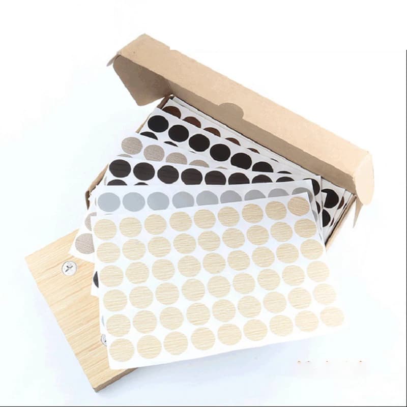 54 قطعة ملصقات عازلة ذاتية اللصق لأثاث الخزائن، ملصقات زخرفية لتغطية ثقوب البراغي، ملصقات PVC مضادة للغبار - 2