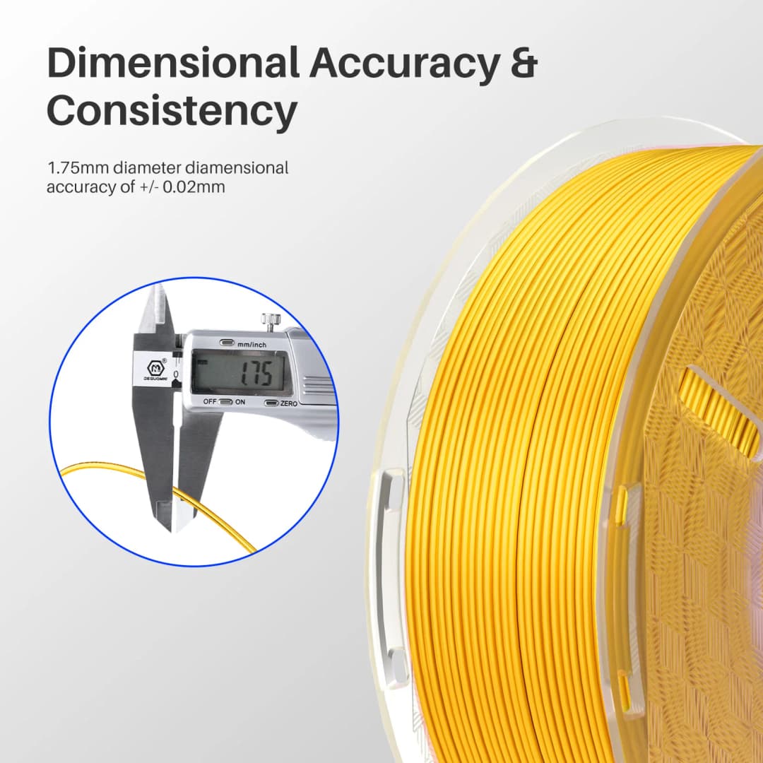 ELEGOO Silk PLA Filament 1.75mm 1KG,3D Printer Filament 1kg Gold Silver Fits for Most FDM 3D Printers - 4
