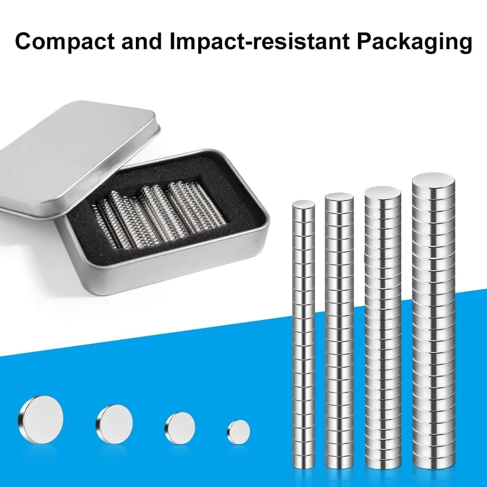 مغناطيس صغير، 4 أحجام مختلفة، مغناطيس صغير، مغناطيس ثلاجة صغير، مغناطيس DIY، متعدد الاستخدامات للمكتب والحرف والعلوم - 2