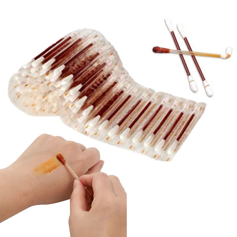 عصا إسعافات أولية خارجية، مسحة قطنية يود قابلة للتصرف، كحول طبي، علاج طوارئ للجروح، رعاية كدمات السفر والخارج