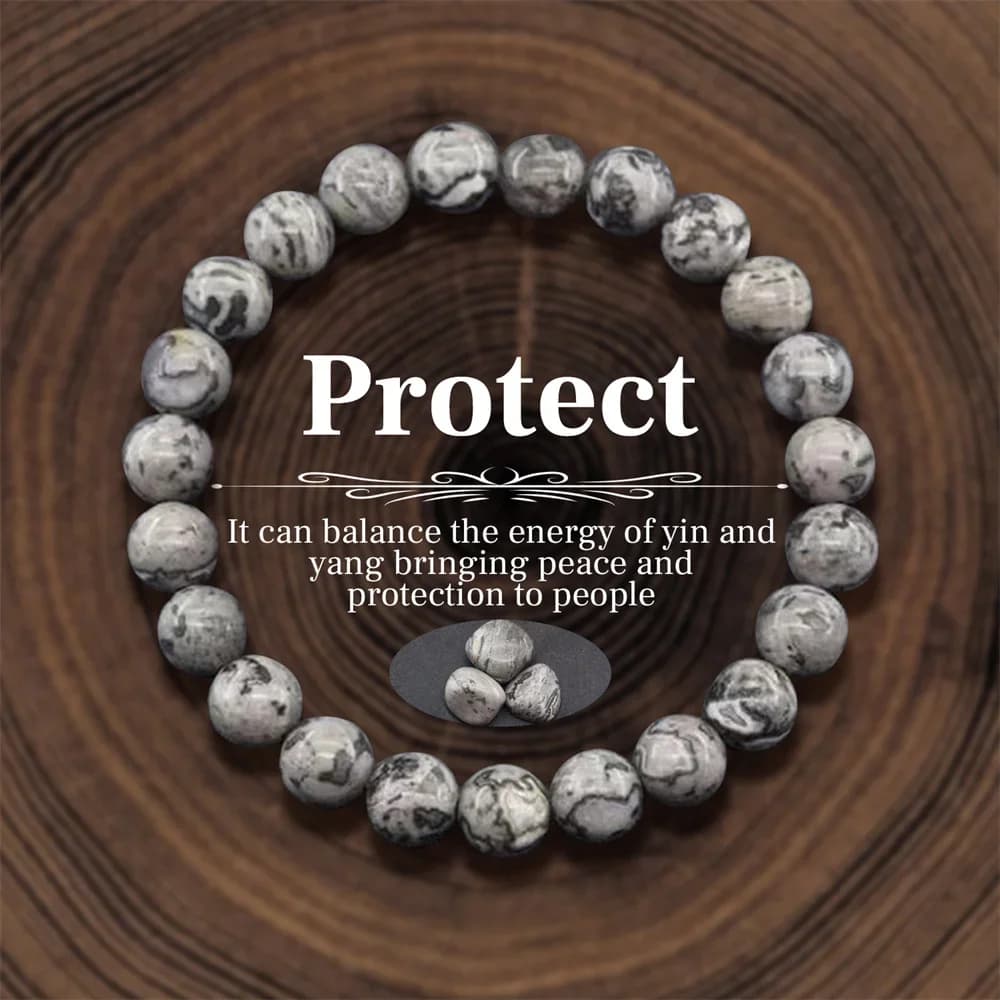 Women Natural Stone Bracelet Amethyst Quartz Tiger Eye Crystal Beads Bangles Men Health Wealth Lucky Reiki Healling Jewelry Gift - 5