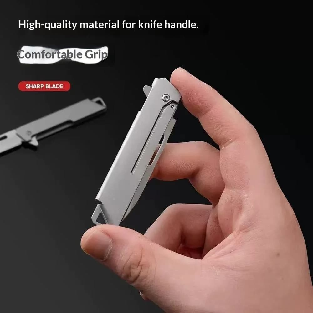 سكين طي متعدد الوظائف من الفولاذ الكامل، فتح سريع، سكين فاكهة حاد محمول، سكين جيب للاستخدام المنزلي - 5