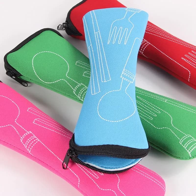 المحمولة أدوات المائدة حقيبة السفر صندوق تخزين وتعبئة أواني الطعام نزهة شوكة ملعقة حقيبة أدوات المائدة حقيبة عشاء مجموعة دون أواني الطعام