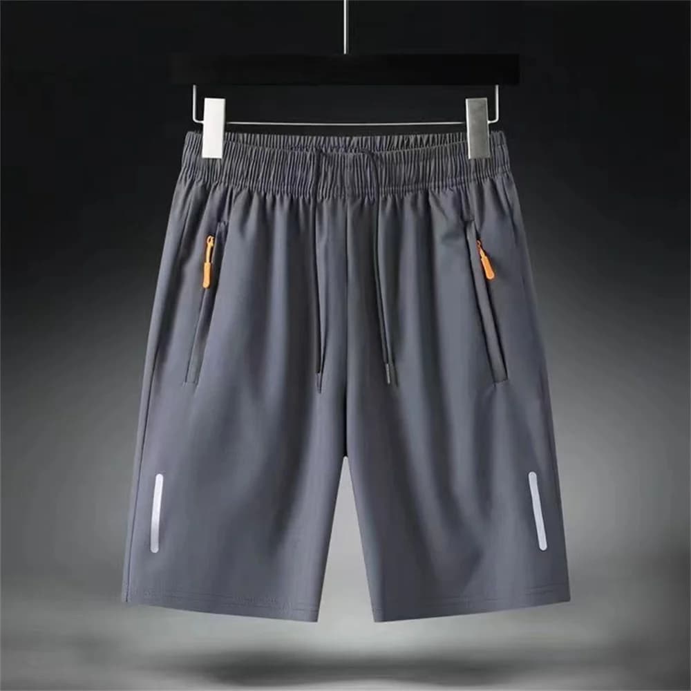 Men's Summer Ultra-thin Ice Silk Beach Casual Shorts Jogging Sport Quick Dry Male Zipper Loose Gym Sports Short Pants Sweatpant - 5