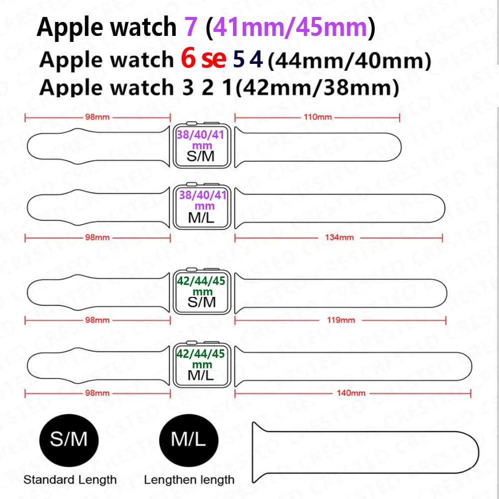 حزام سيليكون لشريط التفاح ، كوريا مطاطي ، سلسلة iWatch 9 ، 8 ، 7 ، 6 ، 3 ، SE ، Ultra 2 ، 44 ، 40 ، 49 ، 45 ، 41 ، 42 ، 38 - 6