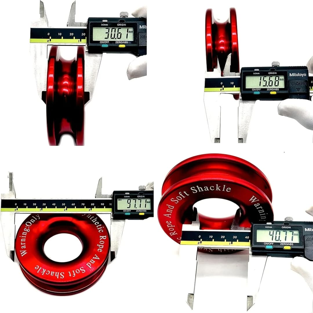 45000lbs Aluminum Recovery Ring Set Rugged Shackles Off-road Trailer Accessories, for ATV UTV SUV Truck Vehicle Recovery - 4