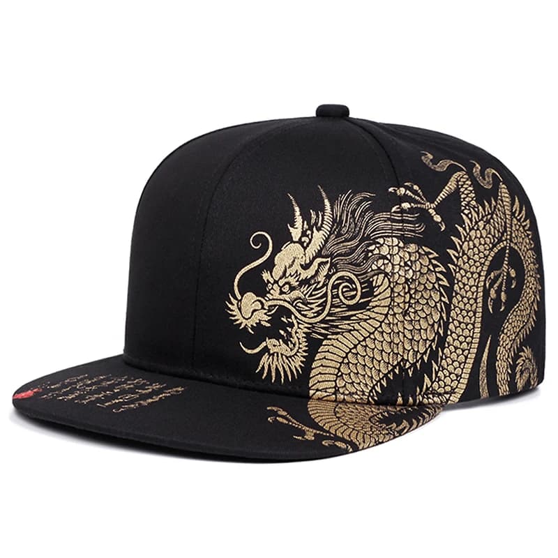2025 Creative Personalized New Baseball Hat Dragon Printing Skateboard Hat Street Decoration Hip Hop Hat Sunshade Flat Edge Hat - 2