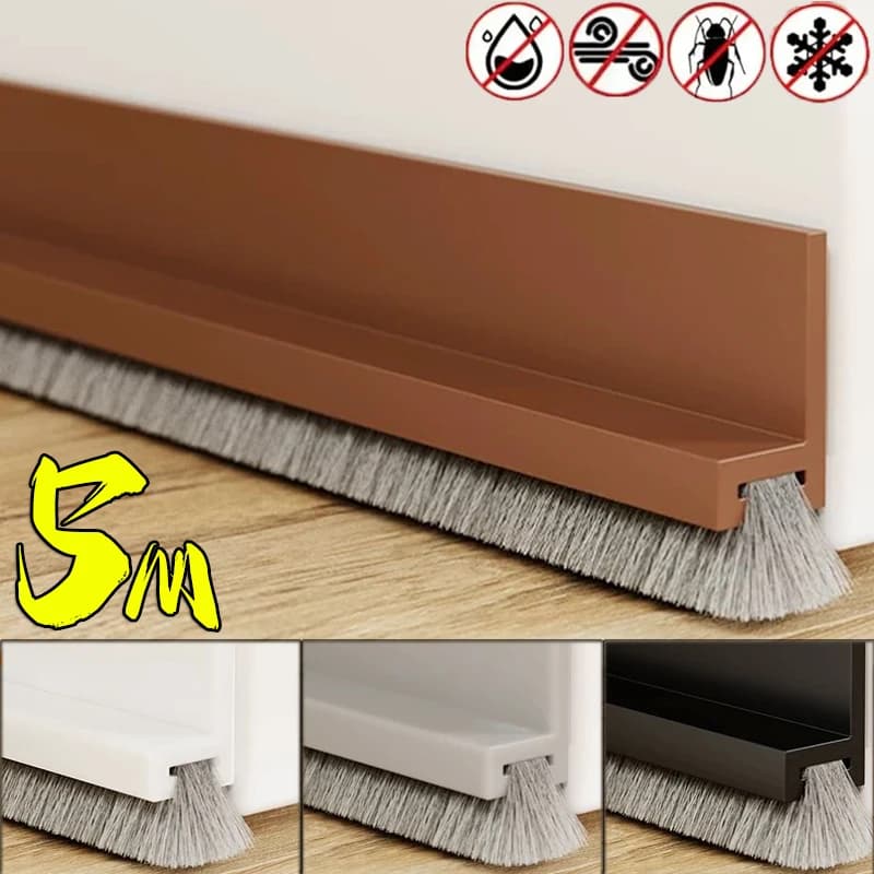 Door Sealing Strip Self-adhesive Door Bottom Gap Filling Sealing Strips Insect Proof Brush Strip Windproof Soundproof Door Tape