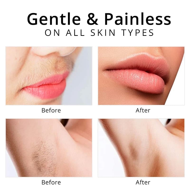 2 في 1 ماكينة إزالة الشعر الكهربائية النسائية قابلة للشحن عبر USB محمولة لإزالة شعر البكيني بدون ألم وتشذيب الحاجبين والوجه - 6